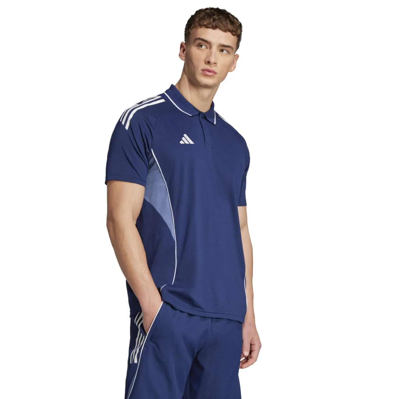 adidas Tiro 25 Competition Polo Trainingsset Donkerblauw Lichtblauw