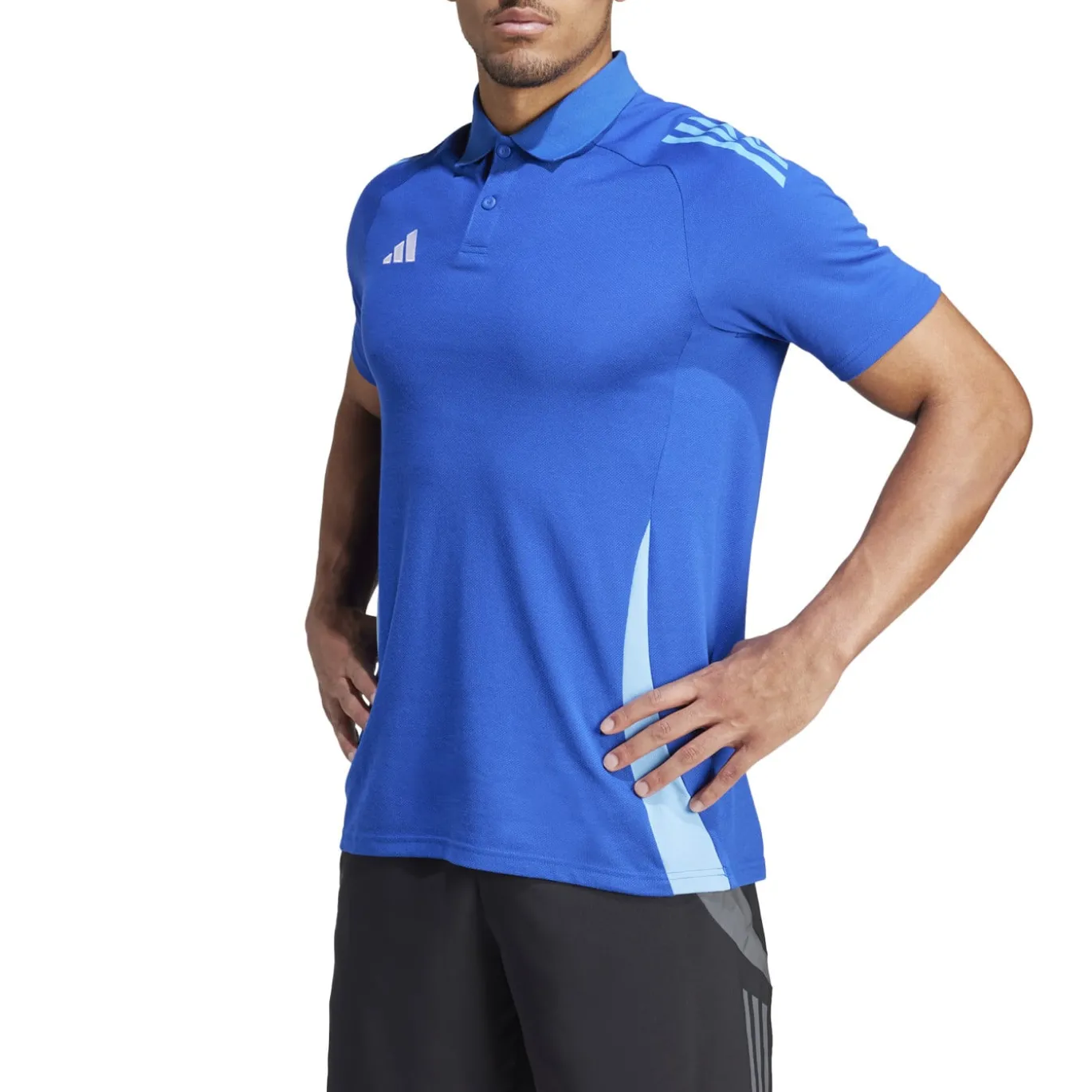 adidas Tiro 24 Competition Polo Blauw Lichtblauw