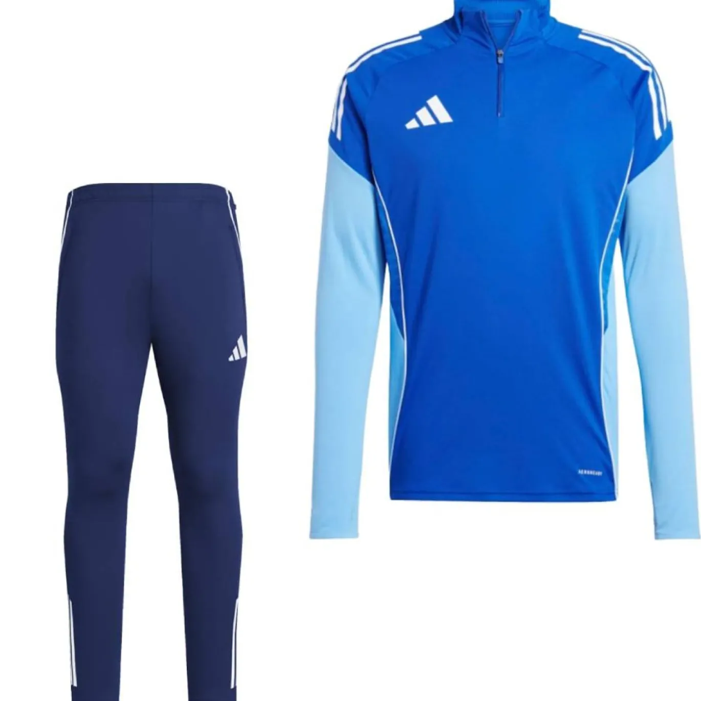 adidas Tiro 25 Competition Trainingspak 1/4-Zip Kids Blauw Lichtblauw Donkerblauw