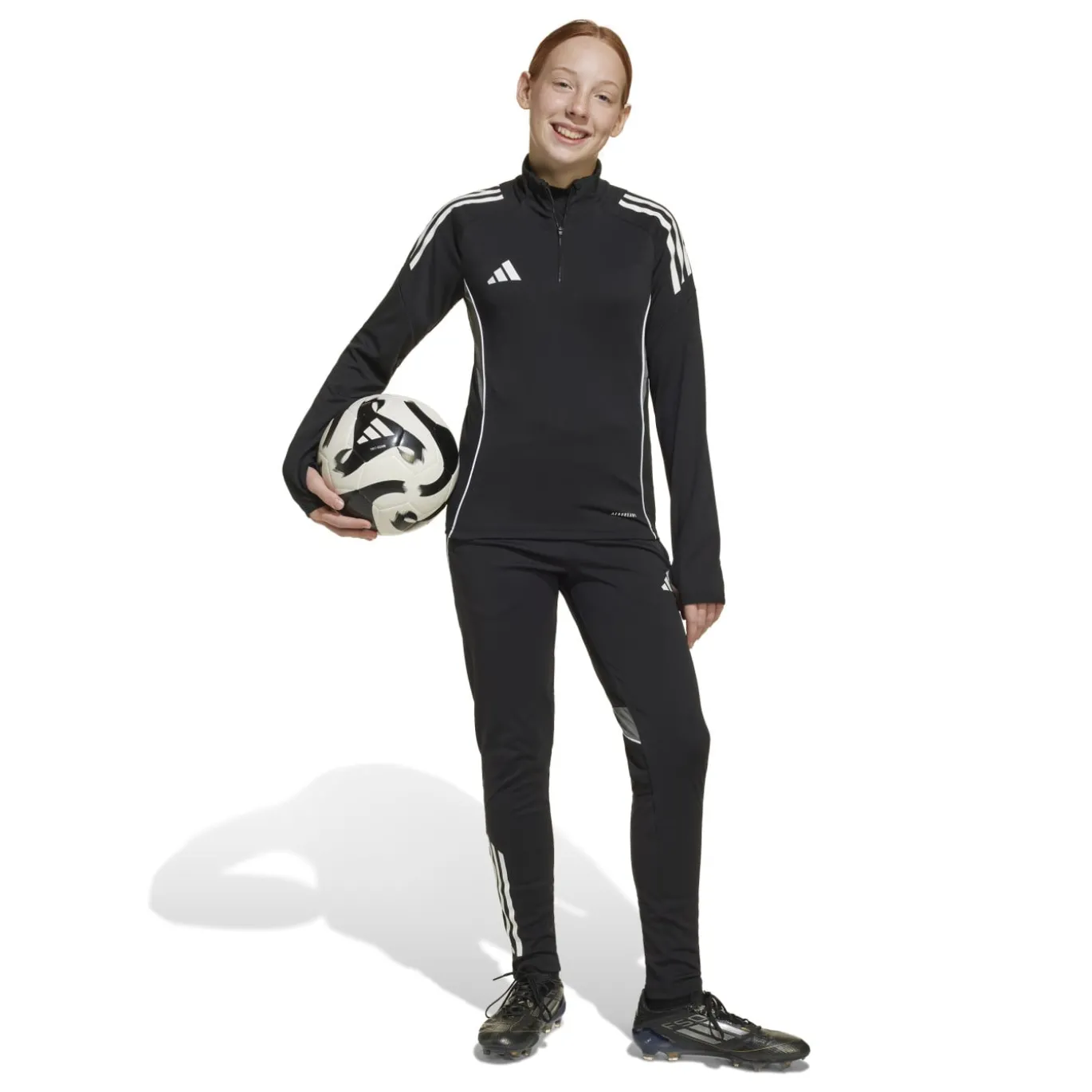 adidas Tiro 25 Competition Trainingspak 1/4-Zip Kids Zwart Wit Grijs