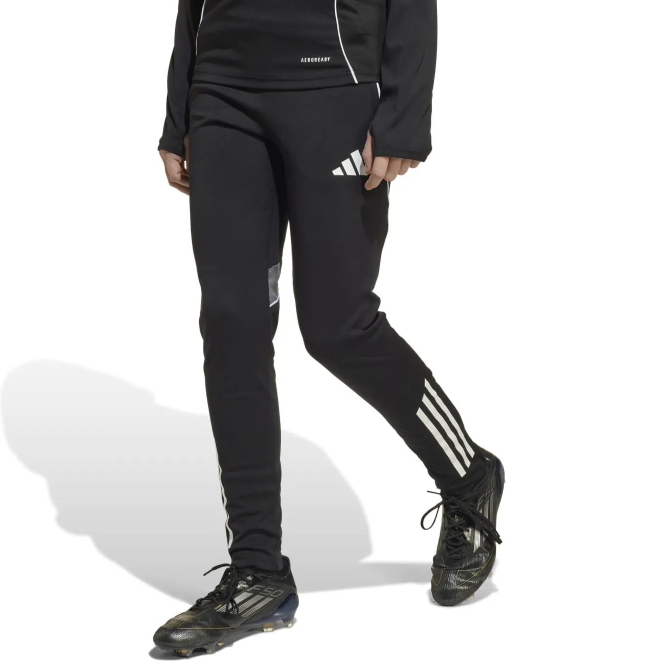 adidas Tiro 25 Competition Trainingspak 1/4-Zip Kids Zwart Wit Grijs