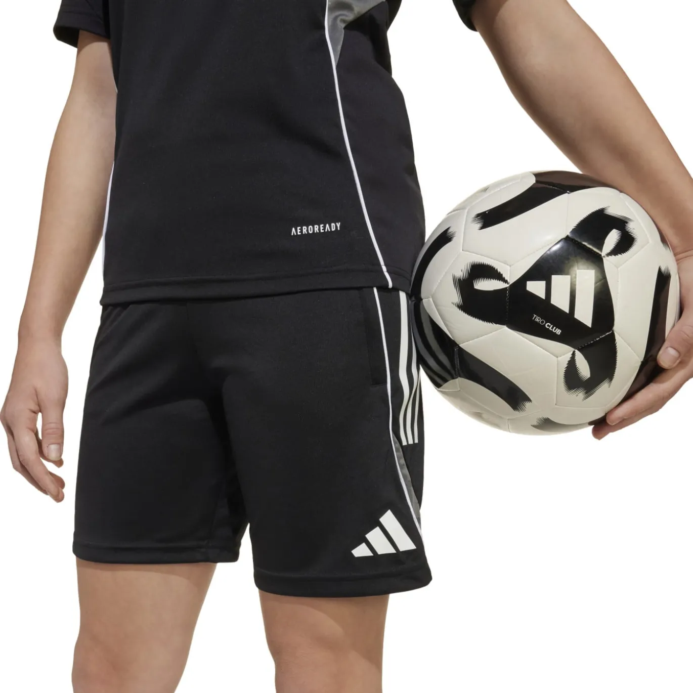 adidas Tiro 25 Competition Trainingsset Kids Zwart Wit Grijs
