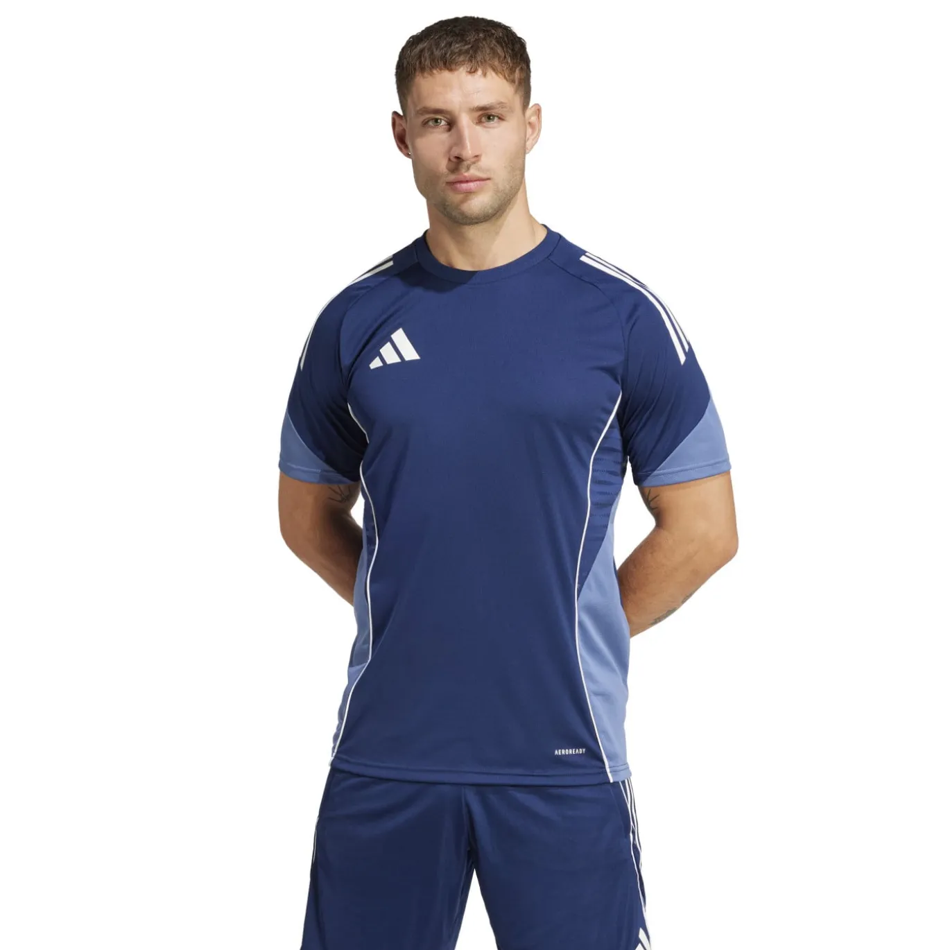 adidas Tiro 25 Competition Trainingsshirt Donkerblauw Wit