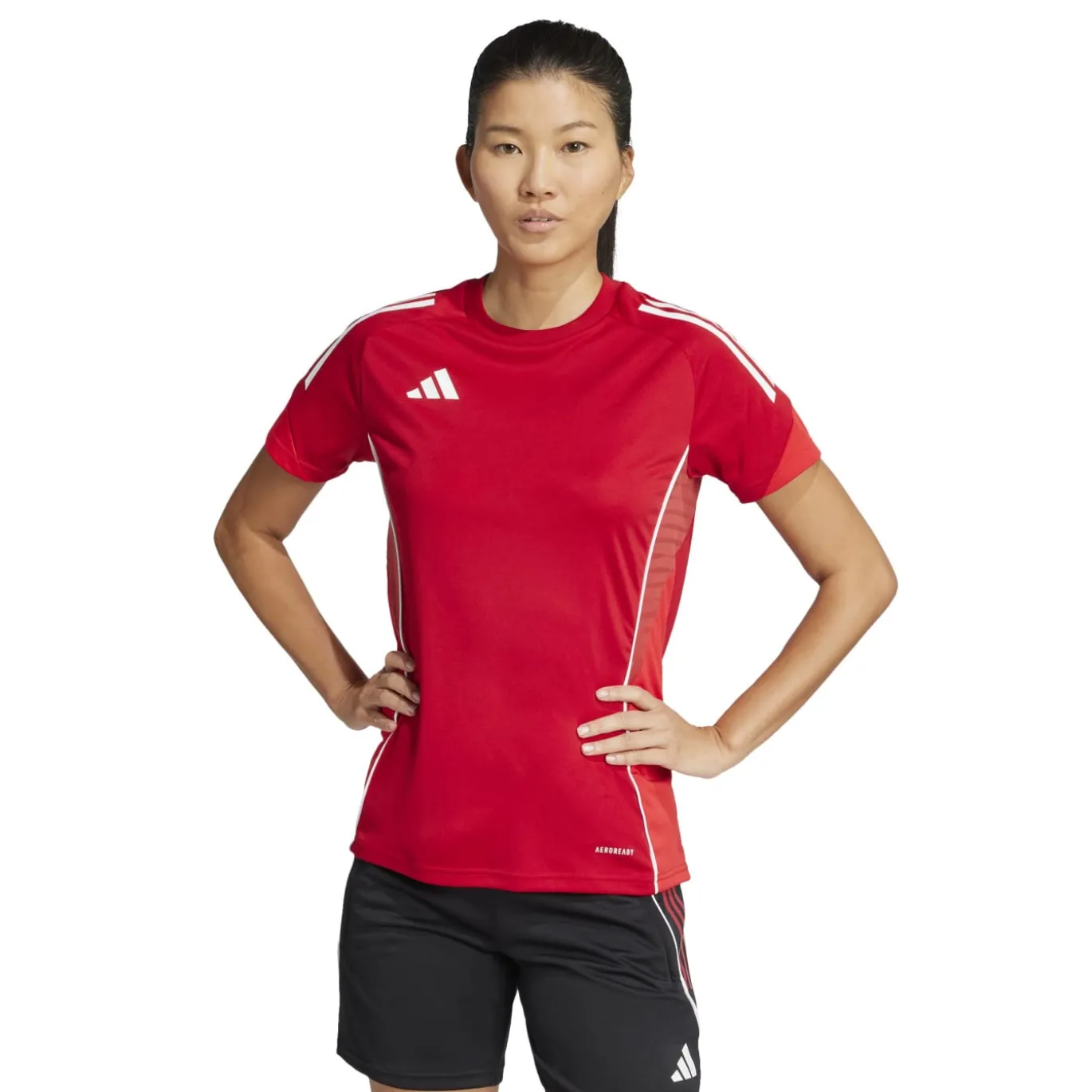 adidas Tiro 25 Competition Trainingsshirt Dames Rood Wit
