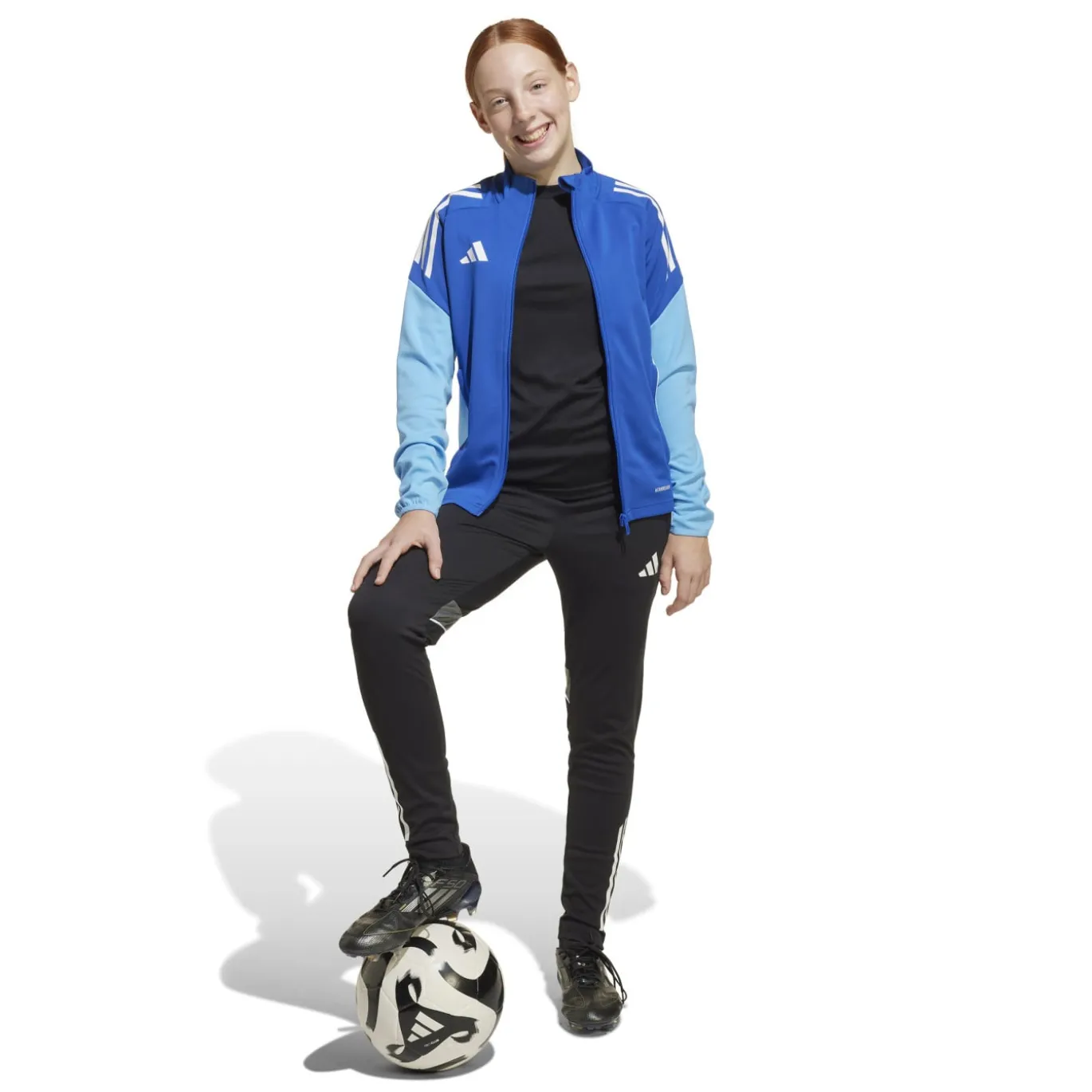 adidas Tiro 25 Competition Trainingsjack Kids Blauw Lichtblauw Wit