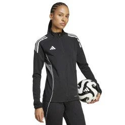 adidas Tiro 25 Competition Trainingsjack Dames Zwart Grijs Wit