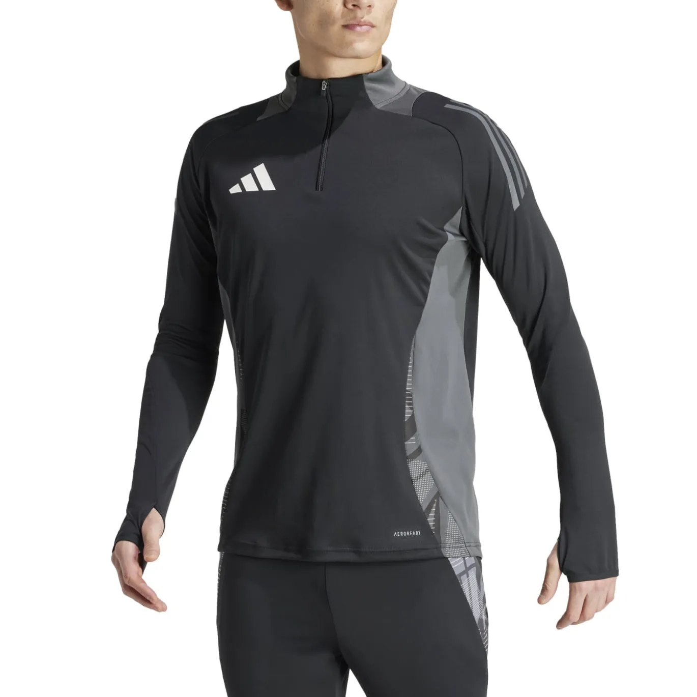 adidas Tiro 24 Competition Trainingstrui 1/4-Zip Zwart Donkergrijs