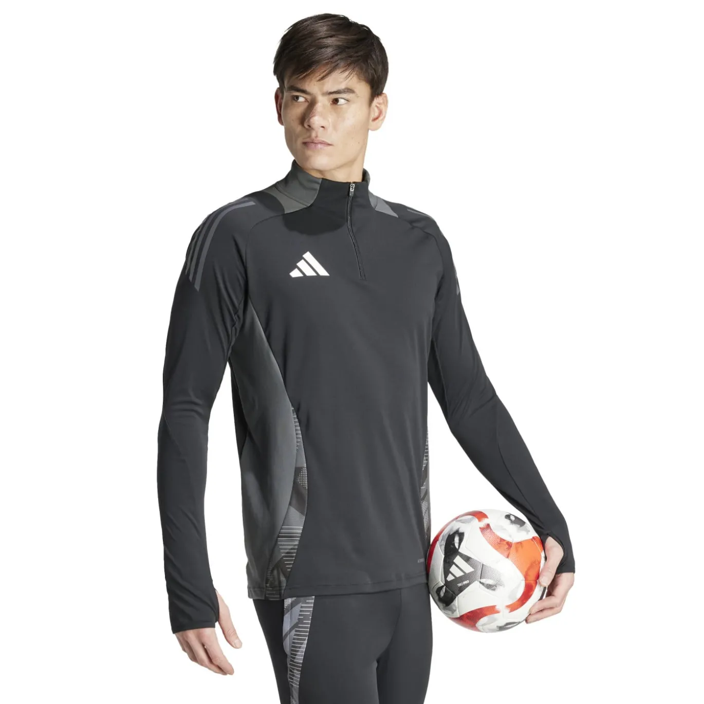 adidas Tiro 24 Competition Trainingstrui 1/4-Zip Zwart Donkergrijs