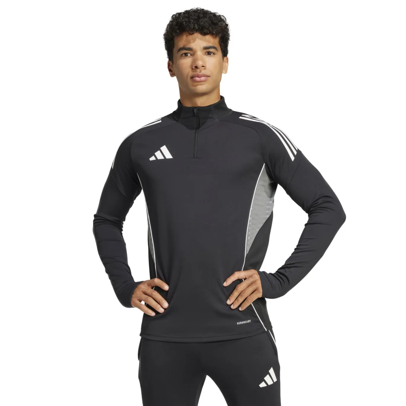 adidas Tiro 25 Competition Trainingstrui 1/4-Zip Zwart Wit Grijs