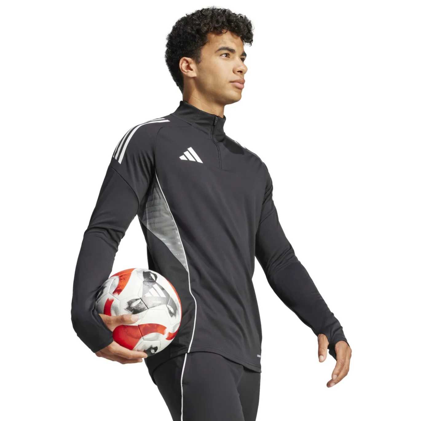 adidas Tiro 25 Competition Trainingstrui 1/4-Zip Zwart Wit Grijs