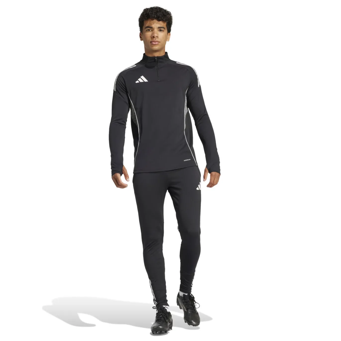 adidas Tiro 25 Competition Trainingstrui 1/4-Zip Zwart Wit Grijs