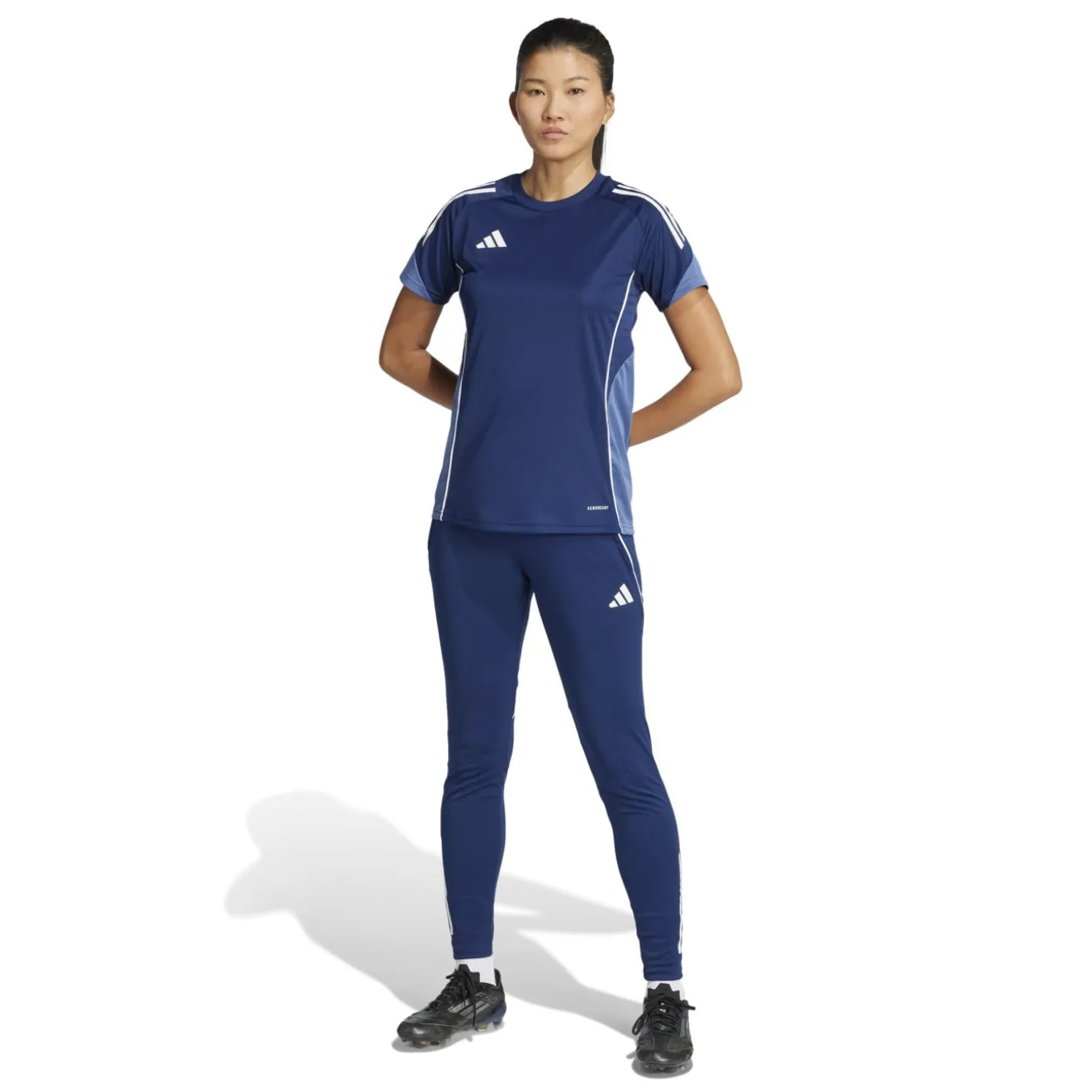 adidas Tiro 25 Competition Trainingsbroek Dames Donkerblauw Lichtblauw Wit