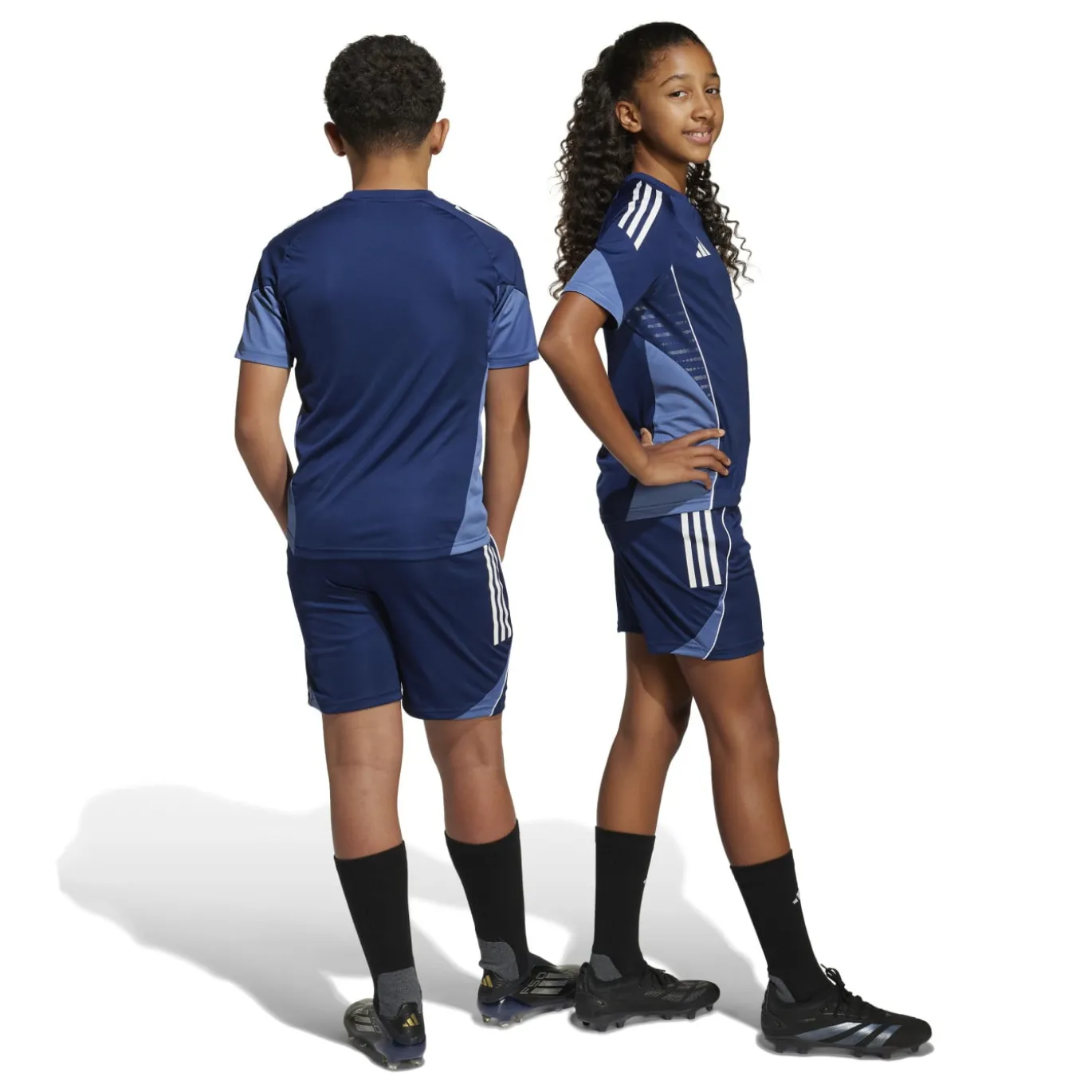 adidas Tiro 25 Competition Trainingsset Kids Donkerblauw Wit