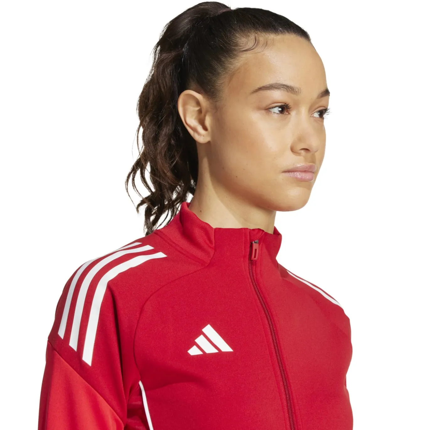 adidas Tiro 25 Competition Trainingspak Full-Zip Dames Rood Zwart Wit