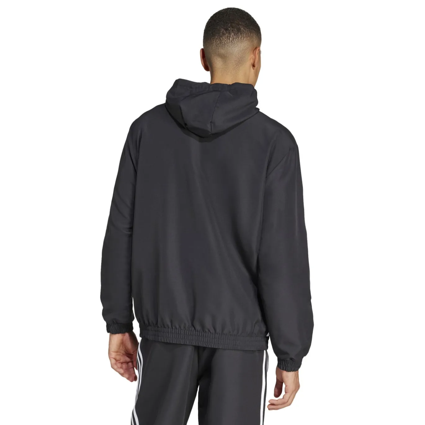 adidas Tiro 25 Essential Trainingsjack Woven Hooded Zwart Wit