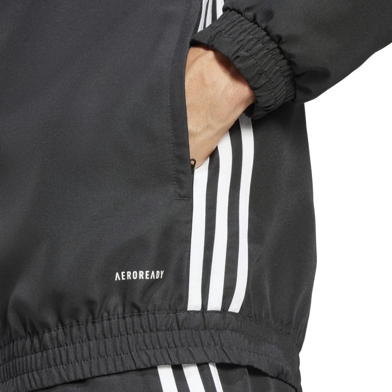 adidas Tiro 25 Essential Trainingsjack Woven Hooded Zwart Wit