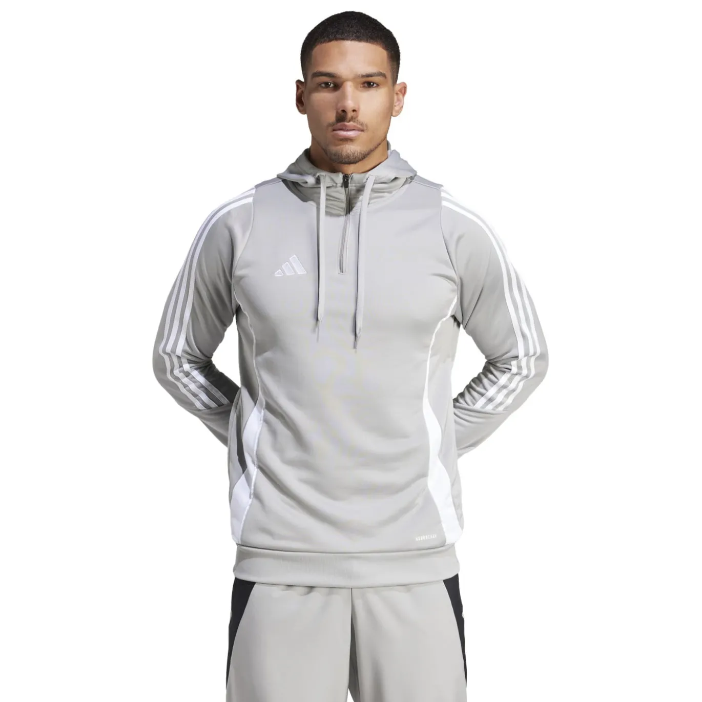 adidas Tiro 24 Hooded Trainingspak 1/4-Zip Grijs Wit