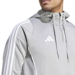 adidas Tiro 24 Hooded Trainingspak 1/4-Zip Grijs Wit