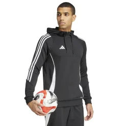 adidas Tiro 24 Hooded Trainingstrui 1/4-Zip Zwart Wit