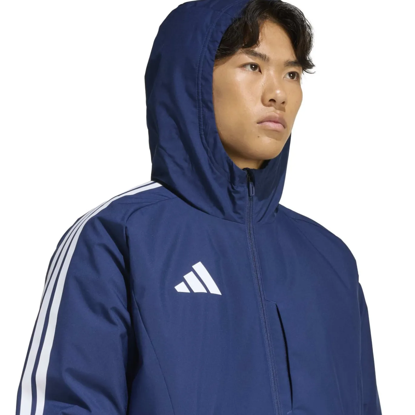adidas Tiro 26 Lange Winterjas Donkerblauw Wit