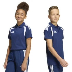 adidas Tiro 26 League Polo Kids Donkerblauw Wit