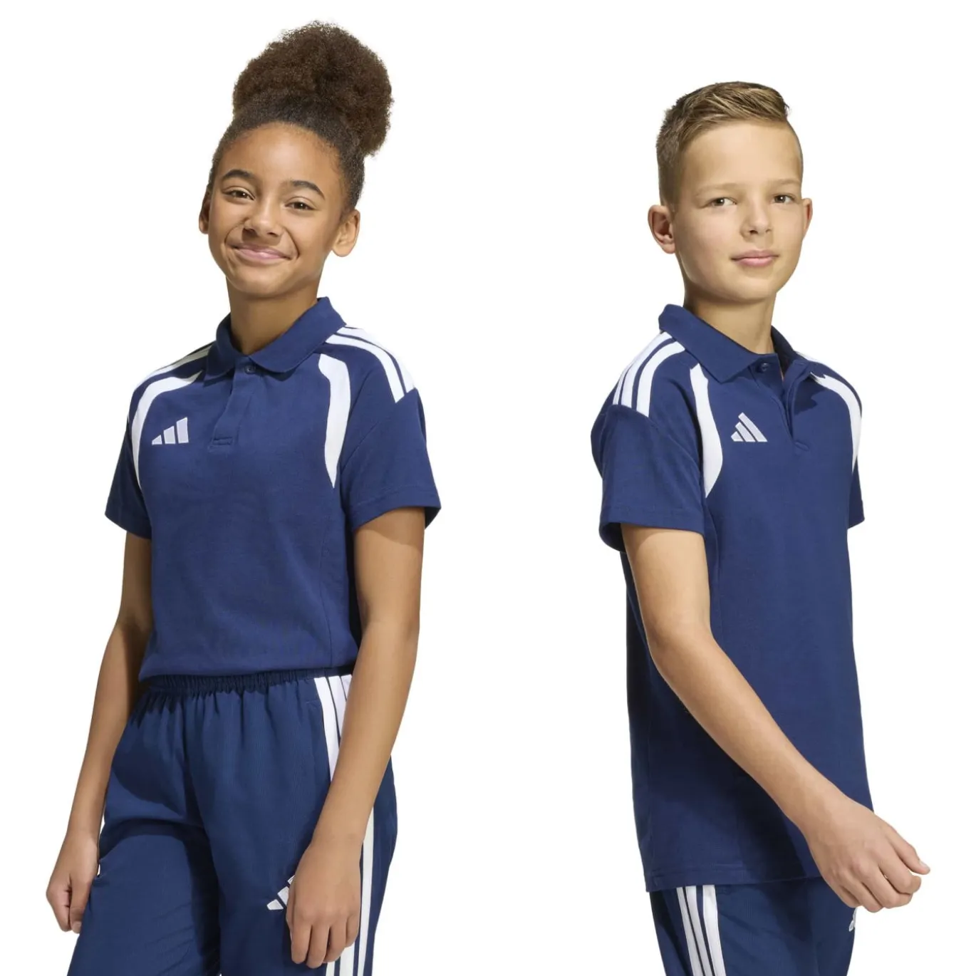 adidas Tiro 26 League Polo Kids Donkerblauw Wit