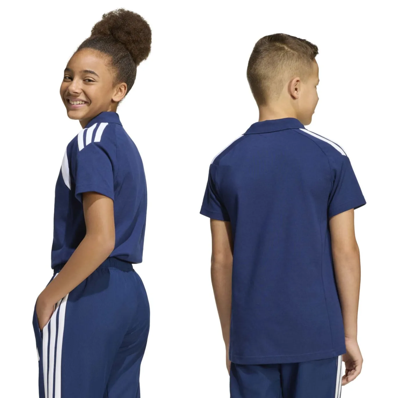 adidas Tiro 26 League Polo Kids Donkerblauw Wit