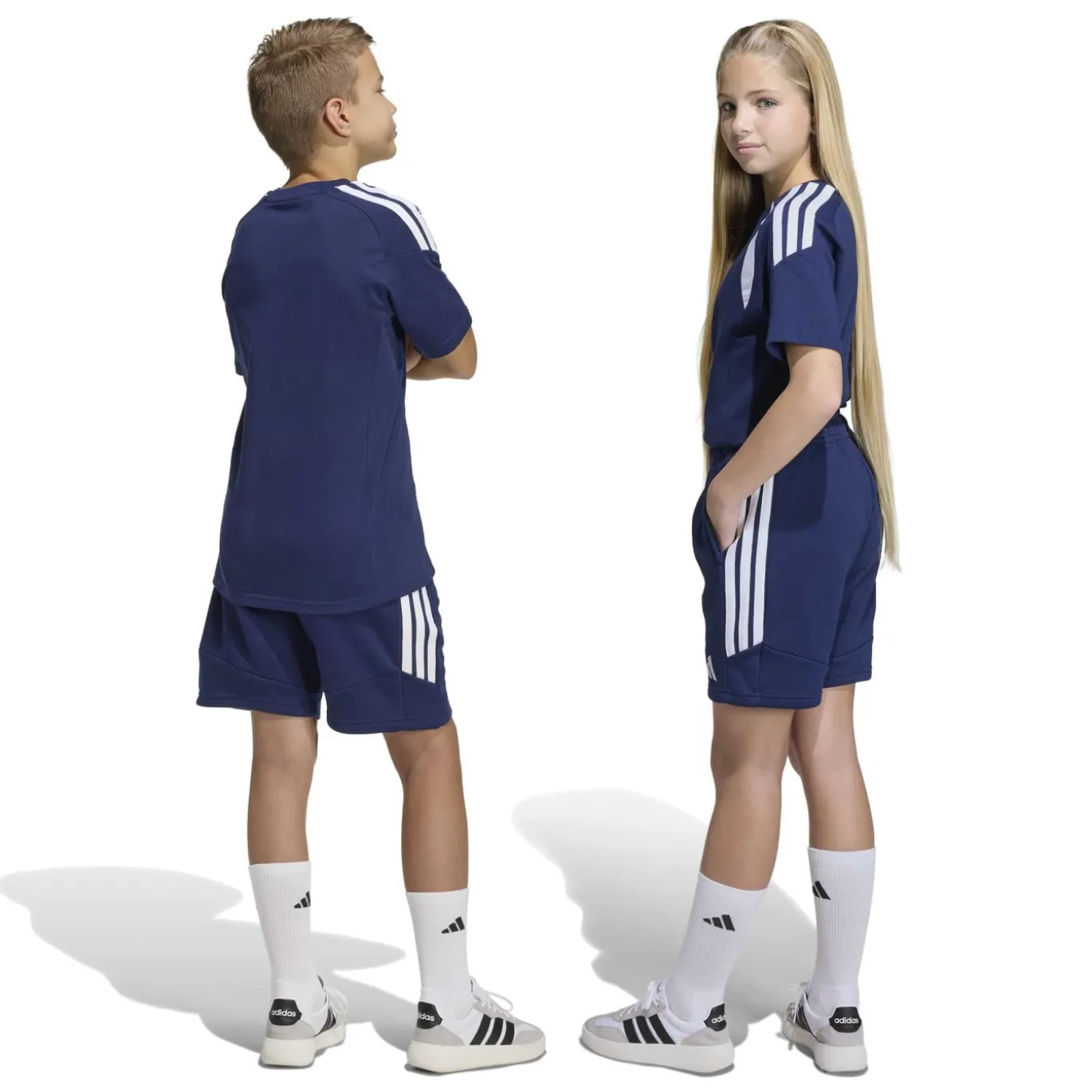 adidas Tiro 26 League Sweat Trainingsbroekje Kids Donkerblauw Wit