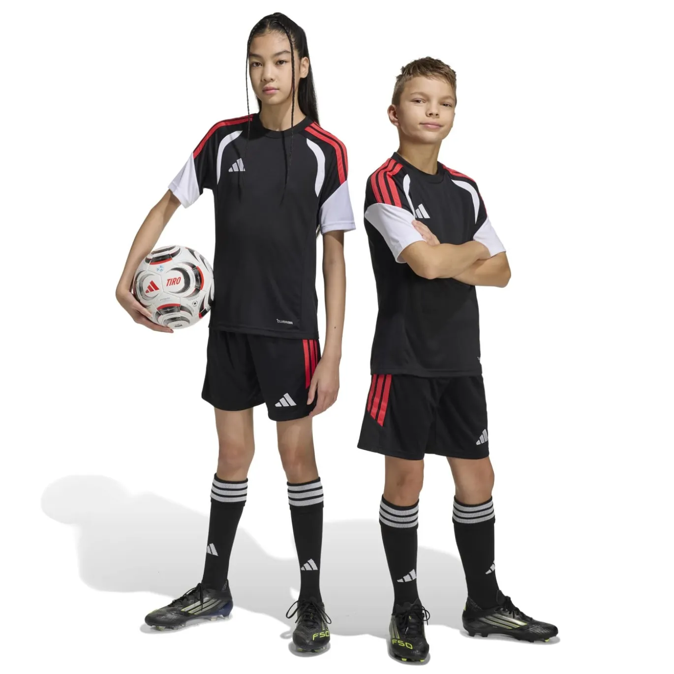adidas Tiro 26 League Voetbalbroekje Kids Zwart Lichtrood