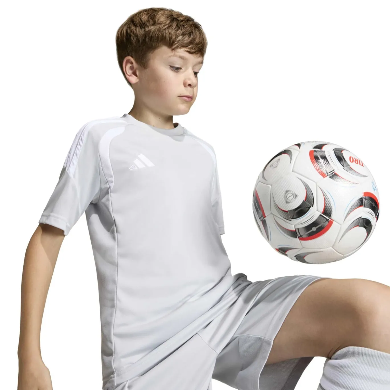 adidas Tiro 26 League Voetbalshirt Kids Grijs Wit