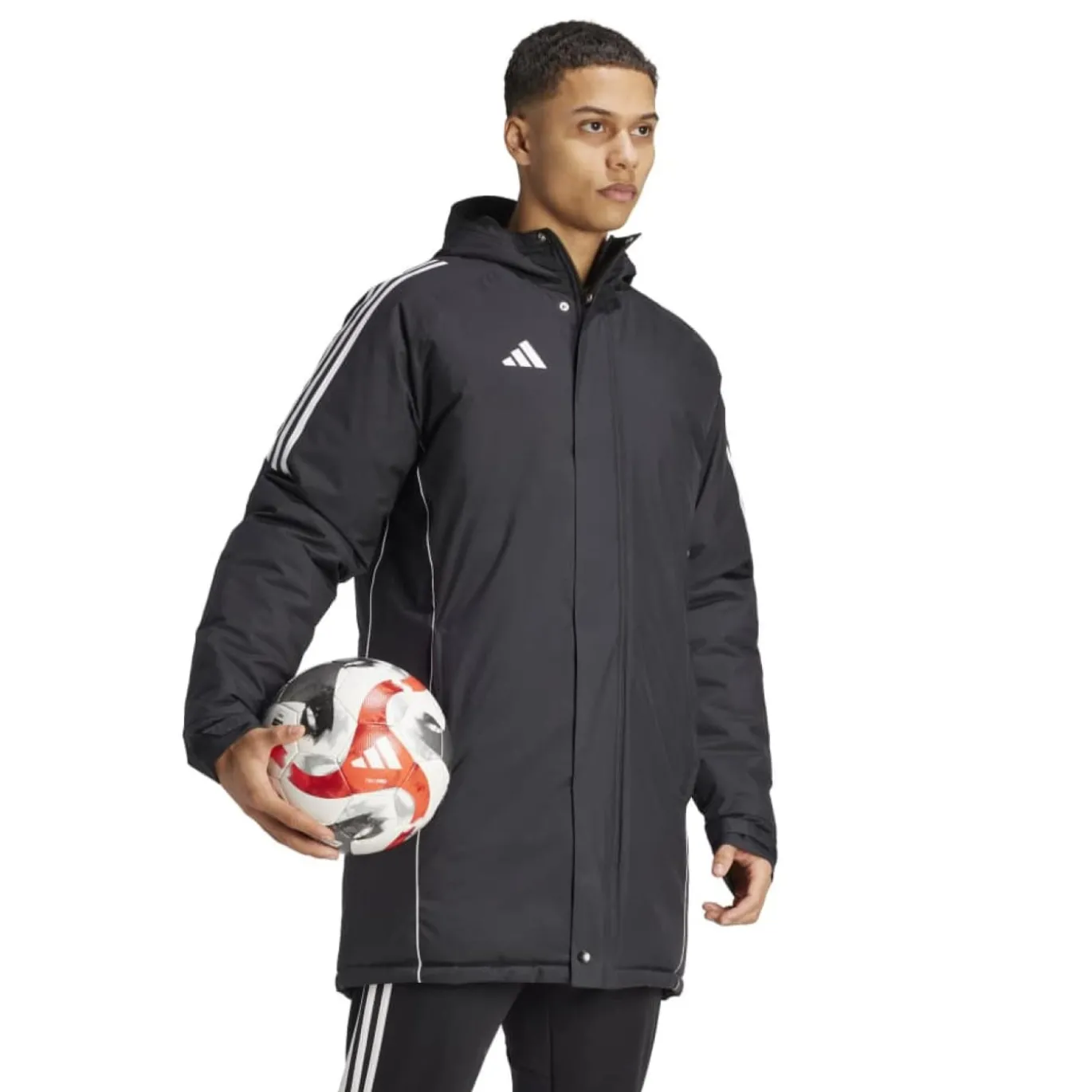 adidas Tiro 24 Parka Jas Zwart Wit