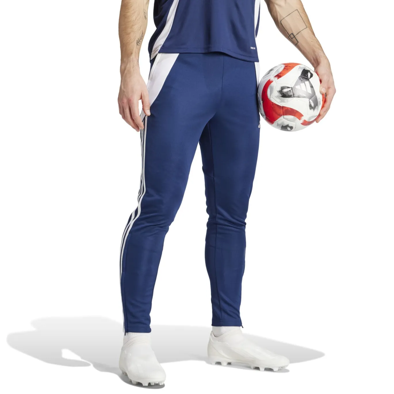 adidas Tiro 24 Slim Trainingsbroek Donkerblauw Wit