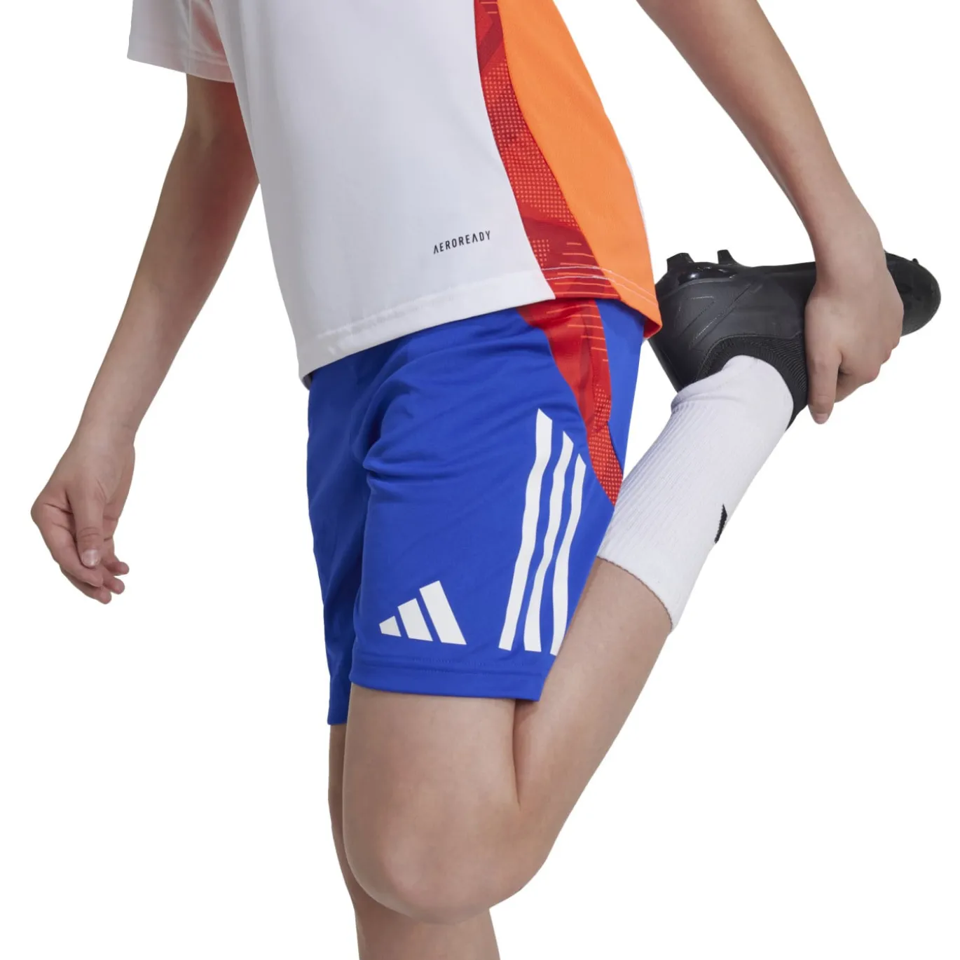 adidas Tiro 24 Trainingsbroekje Kids Blauw Rood Wit
