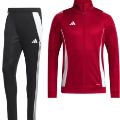 adidas Tiro 24 Trainingspak Kids Rood Zwart Wit