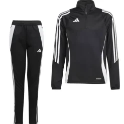 adidas Tiro 24 Trainingspak 1/4-Zip Kids Zwart Wit