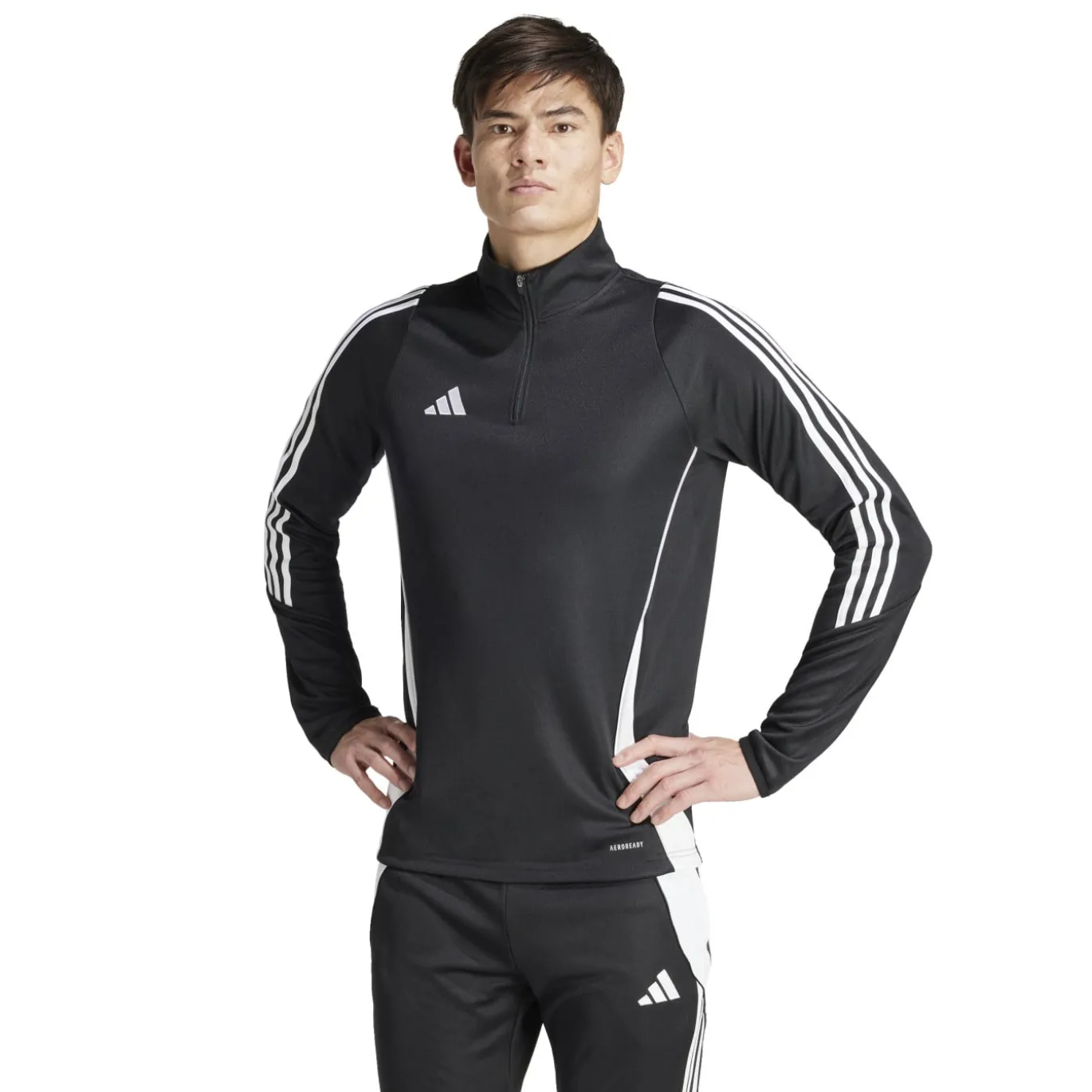 adidas Tiro 24 Trainingspak 1/4-Zip Slim-fit Zwart Wit