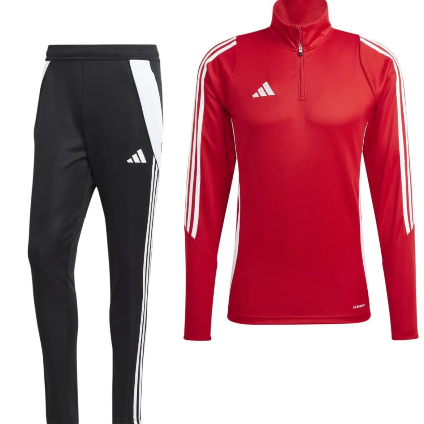 adidas Tiro 24 Trainingspak 1/4-Zip Rood Zwart Wit