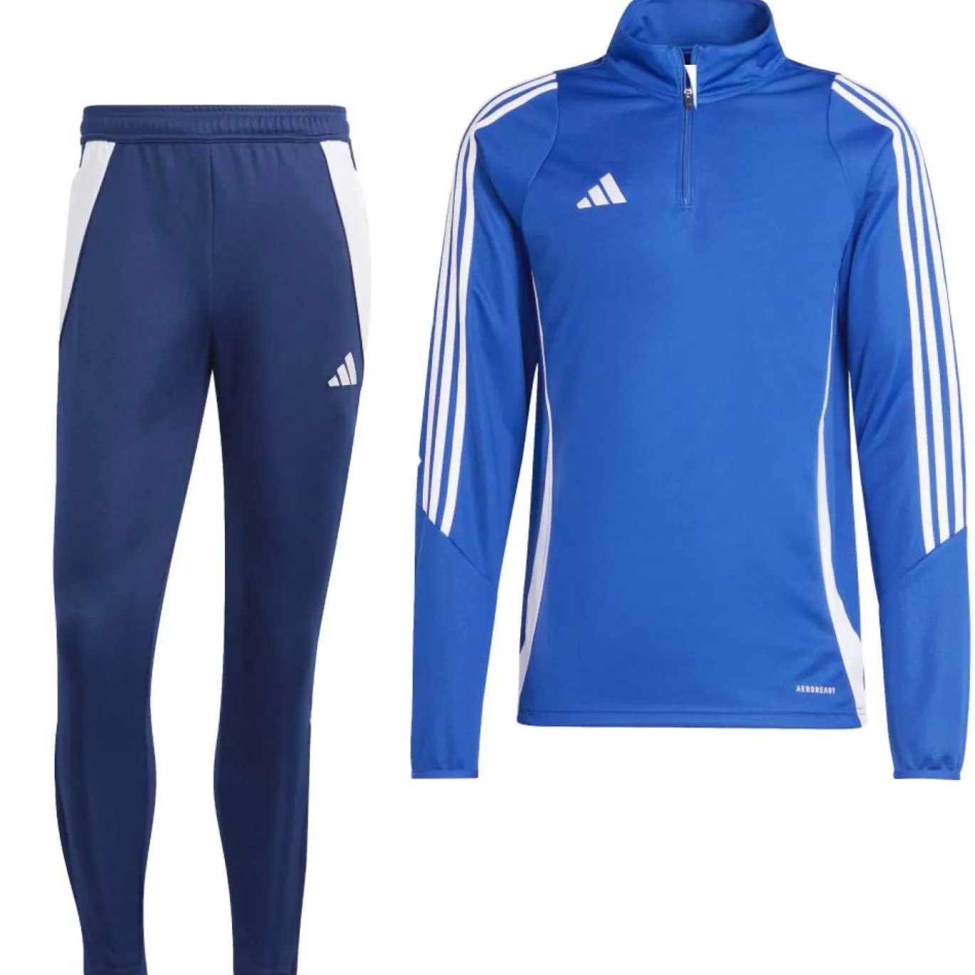 adidas Tiro 24 Trainingspak 1/4-Zip Blauw Donkerblauw Wit