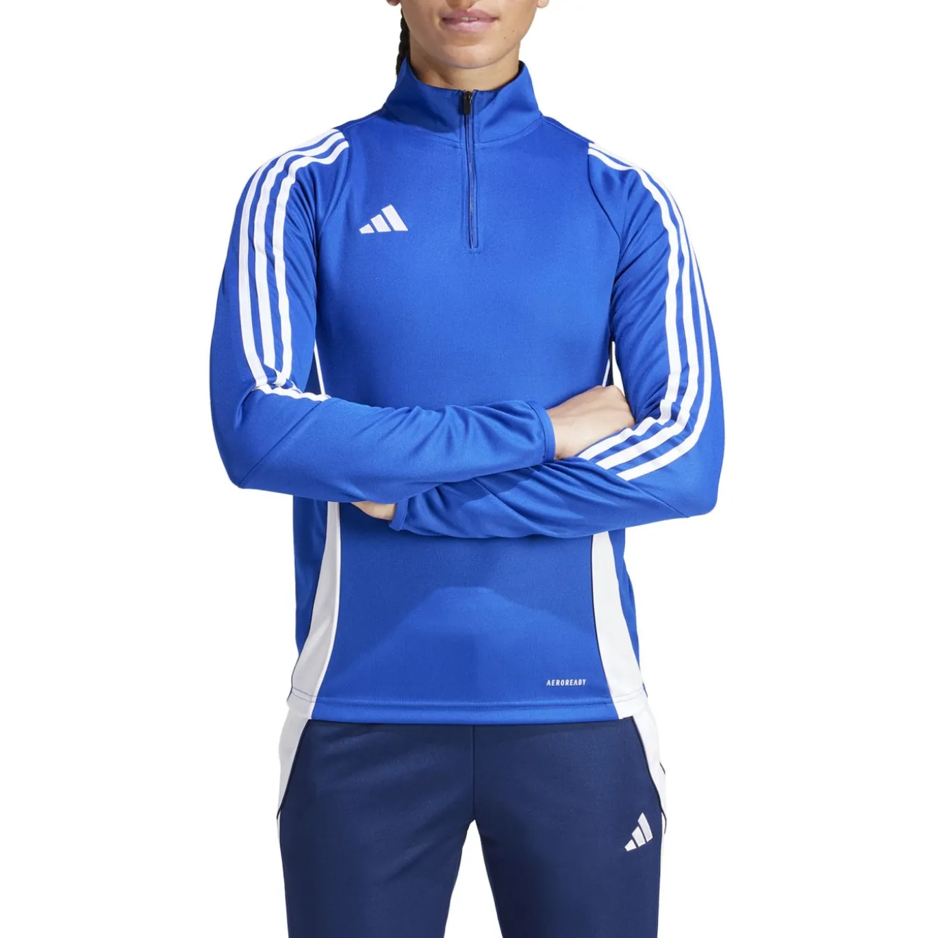 adidas Tiro 24 Trainingspak 1/4-Zip Dames Blauw Donkerblauw Wit