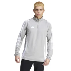 adidas Tiro 24 Trainingstrui 1/4-Zip Lichtgrijs Wit