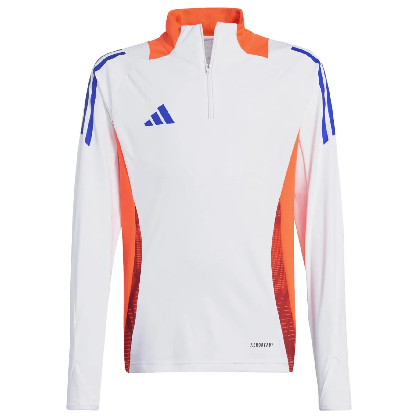 adidas Tiro 24 Trainingstrui 1/4-Zip Kids Wit Blauw Rood Oranje