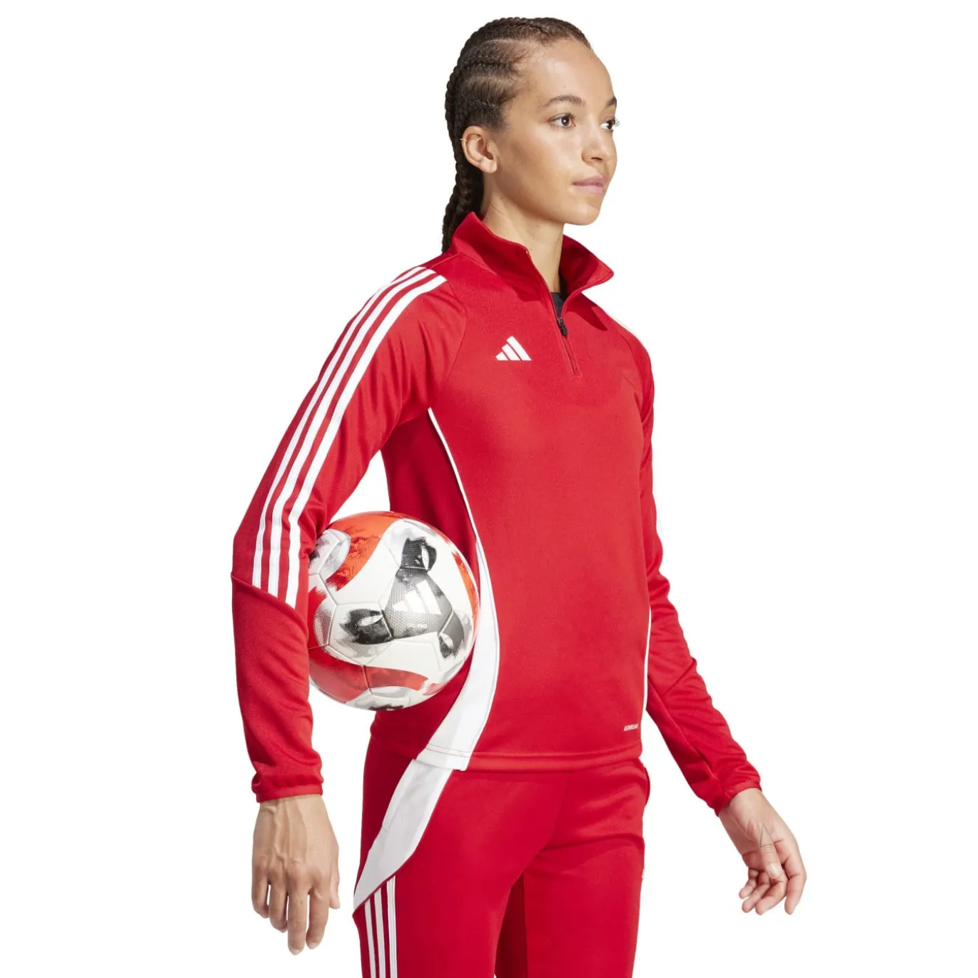 adidas Tiro 24 Trainingstrui 1/4-Zip Dames Rood Wit