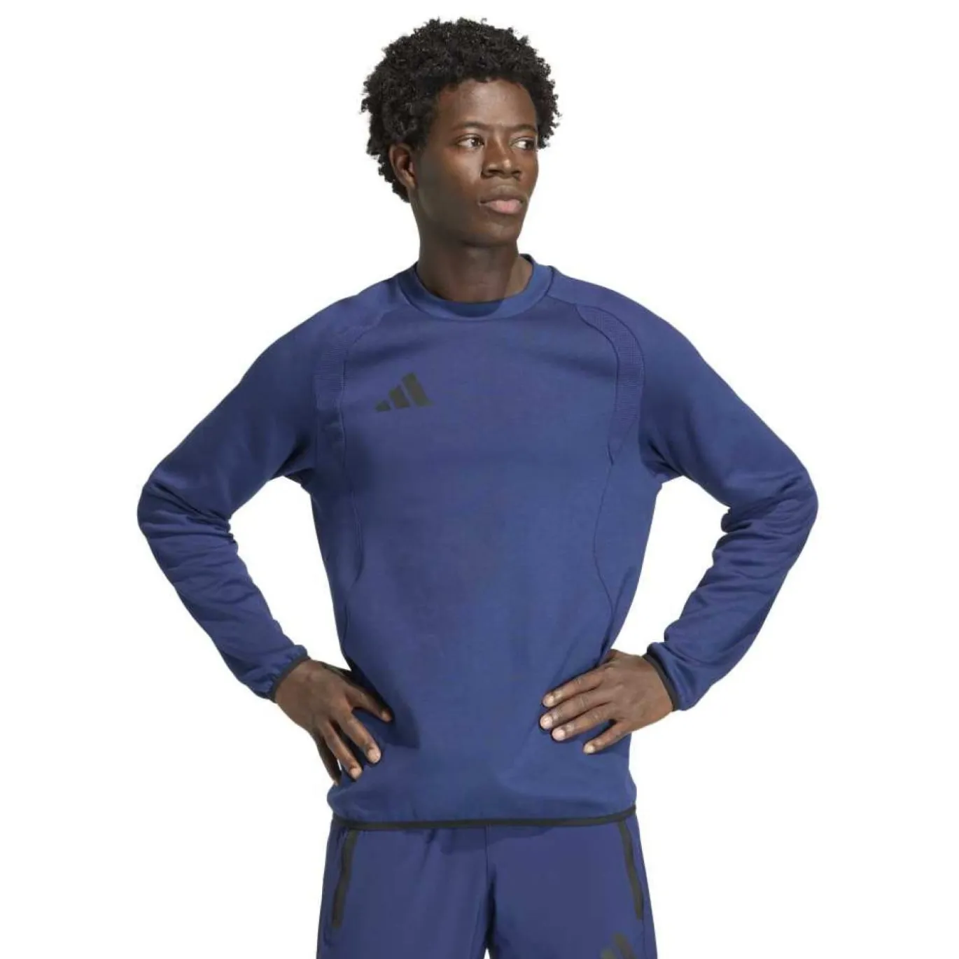 adidas Tiro Travel Crew Sweater Donkerblauw Zwart