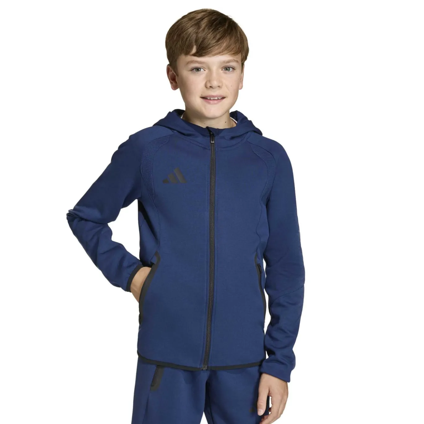 adidas Tiro Travel Joggingpak Full-Zip Kids Donkerblauw