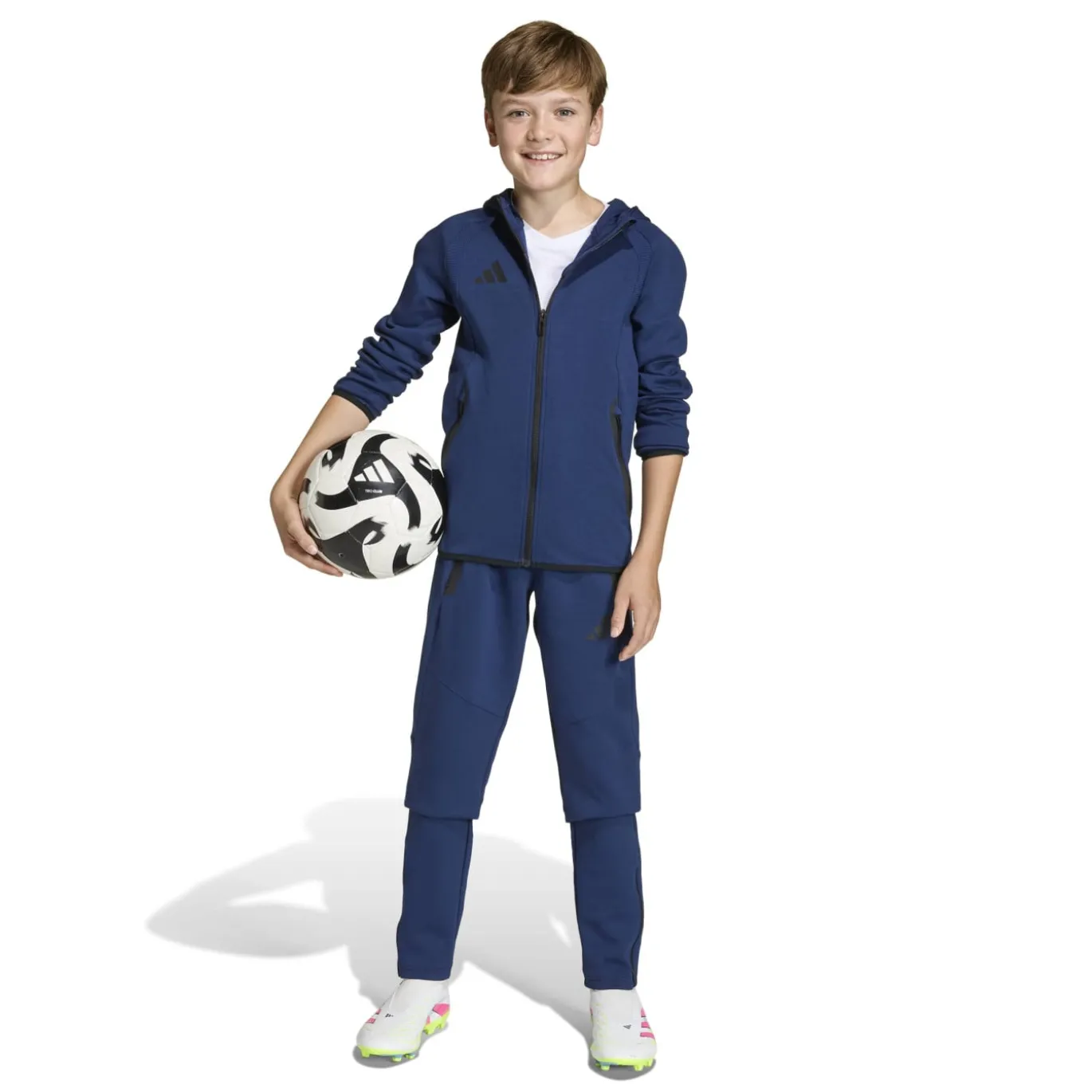 adidas Tiro Travel Joggingpak Full-Zip Kids Donkerblauw