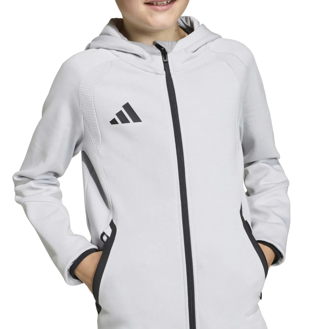 adidas Tiro Travel Joggingpak Full-Zip Kids Grijs