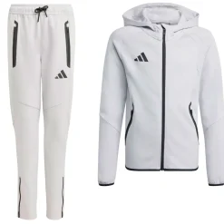 adidas Tiro Travel Joggingpak Full-Zip Kids Grijs