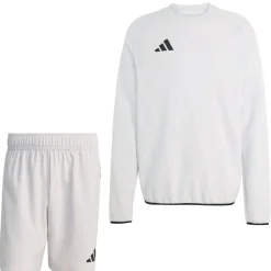 adidas Tiro Travel Joggingpak Korte Broek Grijs Zwart