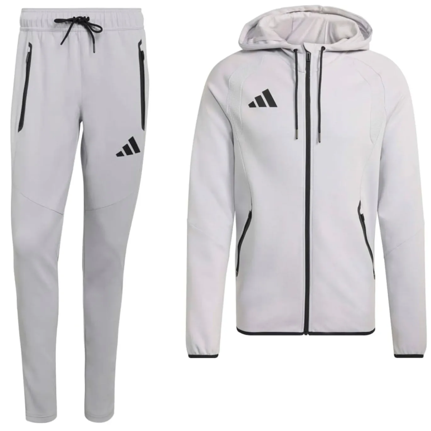 adidas Tiro Travel Joggingpak Full-Zip Grijs