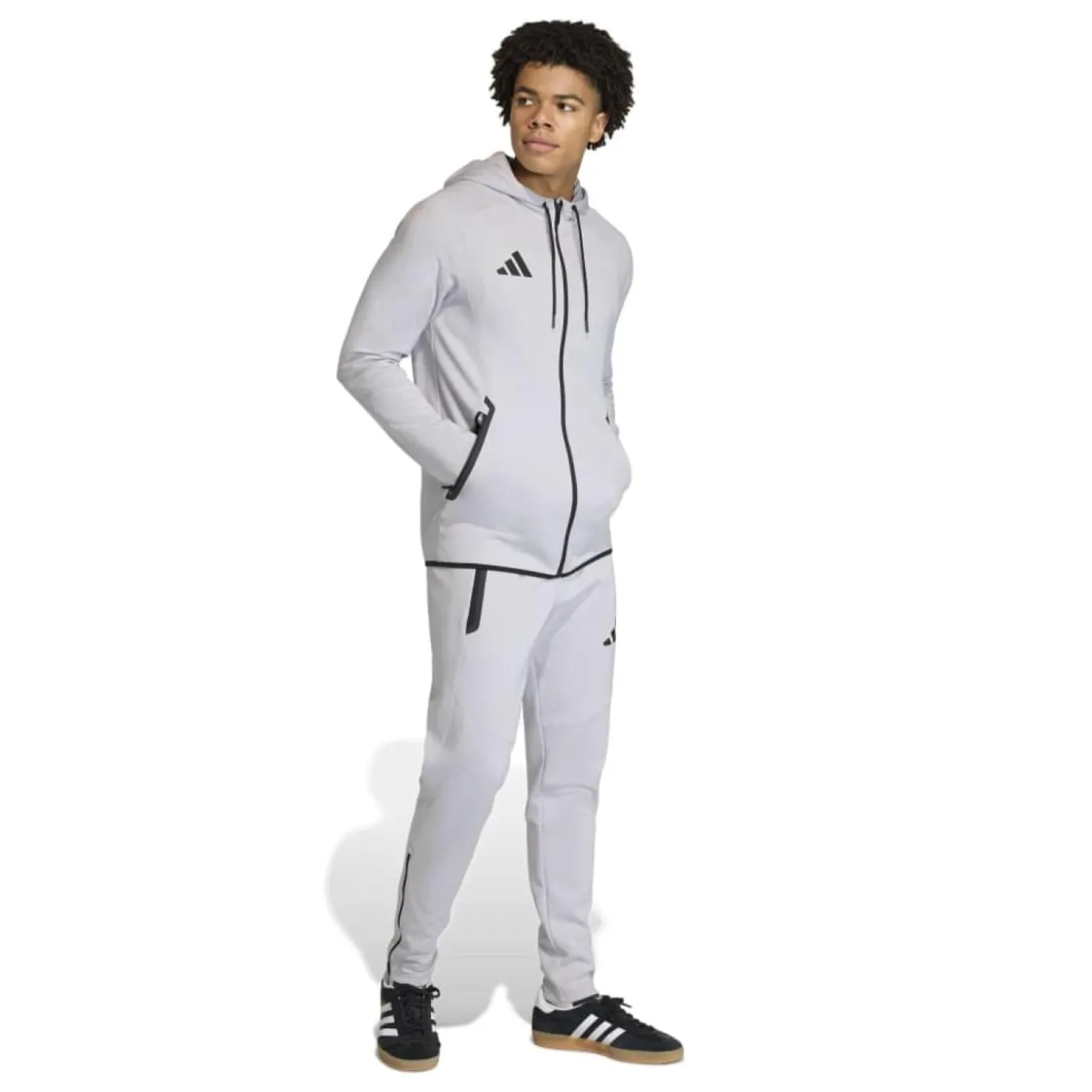adidas Tiro Travel Joggingpak Full-Zip Grijs